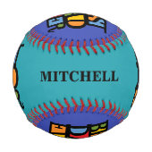 BEST VATER JE individuelle Name & Color Baseball (Vorderseite)