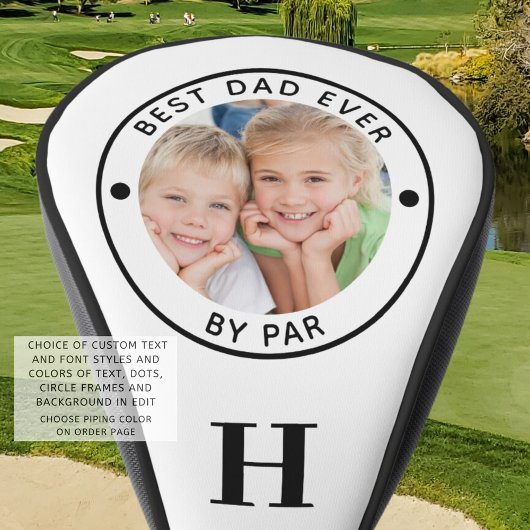 BEST VATER JE NACH PAR Monogramm Foto Golf Headcover