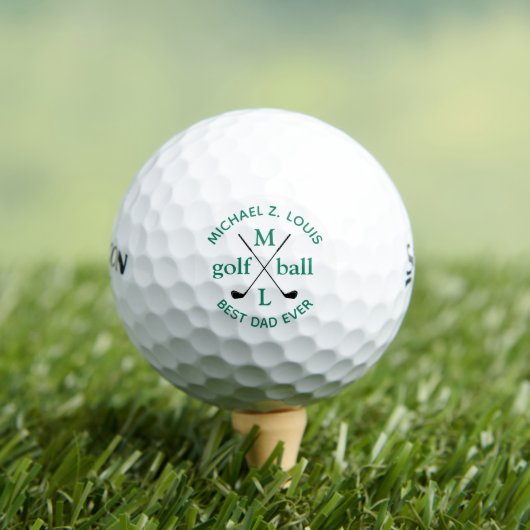 BEST VATER JE Personalisiert Monogramm Golfball (Insitu T-Shirt)