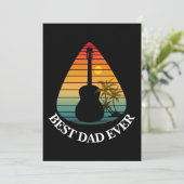 BEST VATER JE PLEKTRUM GITARIST SUNSET EINLADUNG (Stehend Vorderseite)