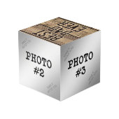 BEST VATER JE Rustikales Holz Würfel (Rückseite Schrägansicht)