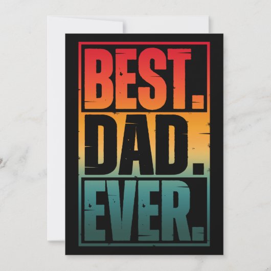 BEST VATER JE TYPOGRAPHIE EINLADUNG (Vorderseite)