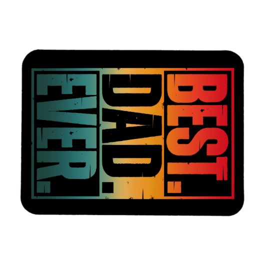 BEST VATER JE TYPOGRAPHIE MAGNET (Horizontal)