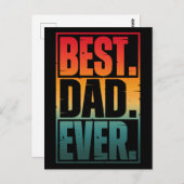 BEST VATER JE TYPOGRAPHIE POSTKARTE (Vorne/Hinten)