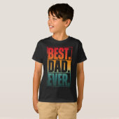BEST VATER JE TYPOGRAPHIE T-Shirt (Vorne ganz)