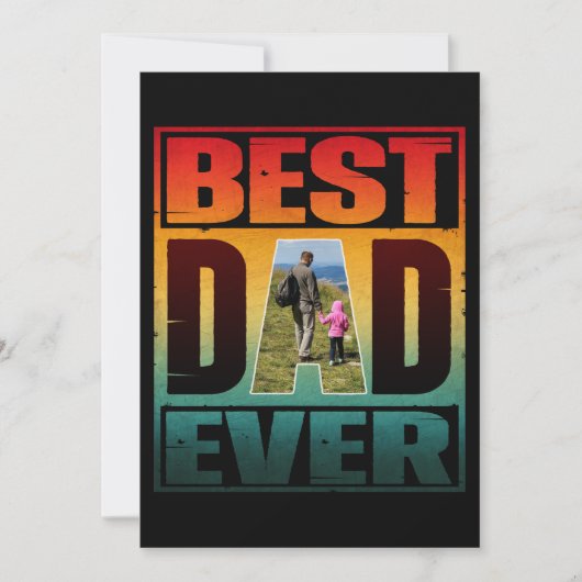 BEST VATER JE VATER TAG PERSONALISIERTES BILD EINLADUNG (Vorderseite)
