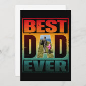 BEST VATER JE VATER TAG PERSONALISIERTES BILD EINLADUNG (Vorne/Hinten)