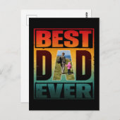 BEST VATER JE VATER TAG PERSONALISIERTES BILD POSTKARTE (Vorne/Hinten)
