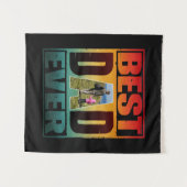 BEST VATER JE VATER TAG PERSONALISIERTES BILD WANDTEPPICH (Vorderseite (Horizontal))