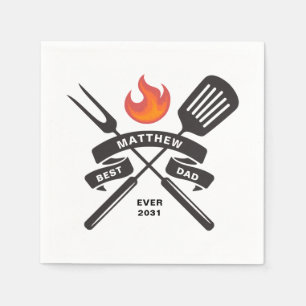 Best Vater jemals Vatertag Individuelle Name Paper Serviette