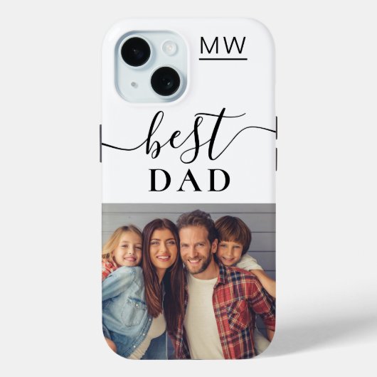 Best Vater Monogram Foto Case-Mate iPhone Hülle (Rückseite)