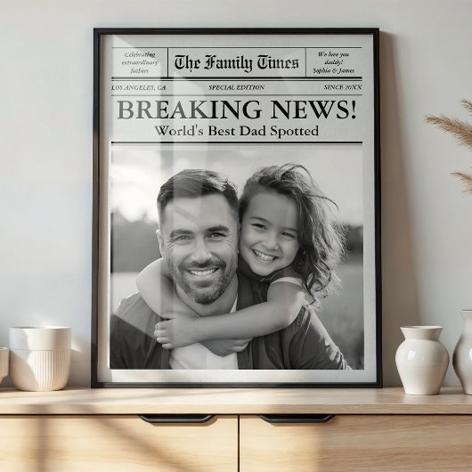 Best Vater Newspaper Custom Foto Poster