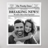 Best Vater Newspaper Custom Foto Poster (Vorne)
