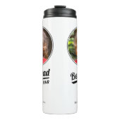 Best Vater Par Custom Kid's Foto Golf White Thermosbecher (Vorderseite)