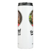 Best Vater Par Custom Kid's Foto Golf White Thermosbecher (Rückseite)