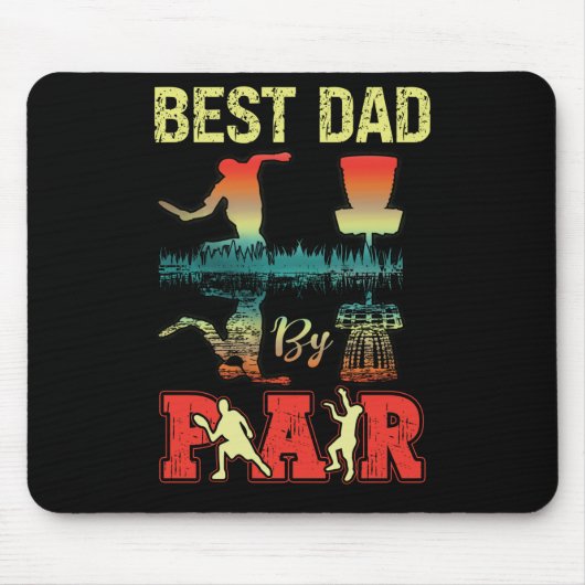 Best Vater Par Discgolf Discgolfer Frisbee Golfspi Mousepad (Vorne)