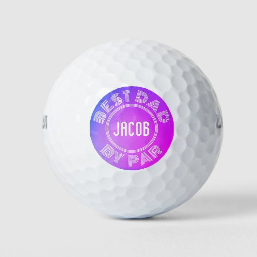 BEST VATER PAR Gradient Einfaches Design Golfball (Vorderseite)