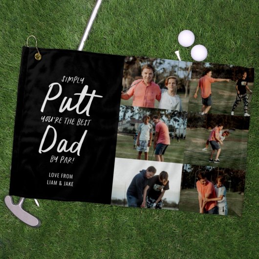 Best Vater Par Multi-Foto Golf Vathage Day Golfhandtuch