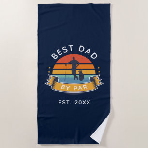 Best Vater Par Vatertag Golf Tour Custom Strandtuch