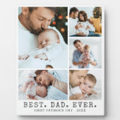 BEST VATER PRO Foto Collage Erster Vatertag Fotoplatte (Vorderseite)