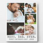 BEST VATER PRO Foto Collage Erster Vatertag Fotoplatte (Vorderseite)