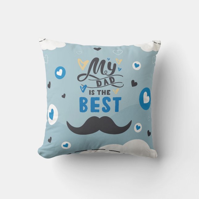Best Vater Sky Blue Outdoor Pillow Kissen (Vorderseite)