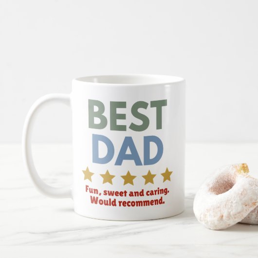 BEST VATER - Spaß, Süß und Gekümmert würde empfehl Kaffeetasse (Mit Donut)