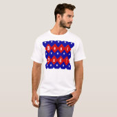 Best Vater Stars & Diamonds Typografy Red & Blue T-Shirt (Vorne ganz)