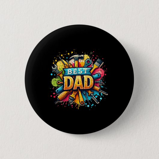 Best Vater Tools Handwerker Vater Daddy Father Vat Button (Vorderseite)