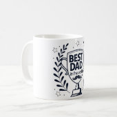 Best Vater Trophy Design - Vatertagsgeschenk Kaffeetasse (Vorderseite Links)