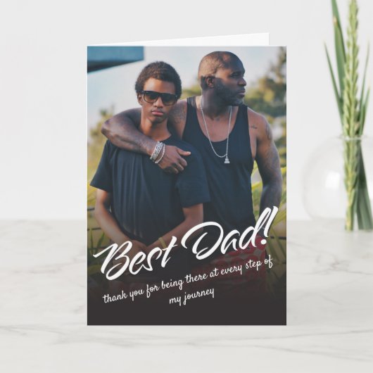 Best Vater Typografy Custom Foto Karte (Vorderseite)