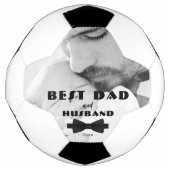 Best Vater und Ehemann Schwarze Krawatte Elegantes Fußball (Vorderseite)