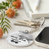 Best Vater und Ehemann Schwarze Krawatte Elegantes Schlüsselanhänger (Vorderseite rechts)