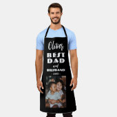 Best Vater und Husband Family Foto Keepake Black Schürze (Getragen)