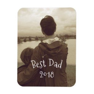Best Vater Vatertag Foto Magnet mit Jahr