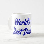 Best Vater Vathers Day Foto blauer Text Kaffeetasse (Vorderseite Links)