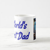 Best Vater Vathers Day Foto blauer Text Kaffeetasse (Mittel)