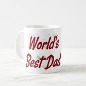 Best Vater Vathers Day Foto bordeauxrot Kaffeetasse (Vorderseite Links)
