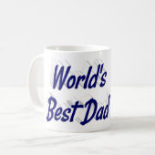 Best Vater Vathers Day Foto dunkelblauer Text Kaffeetasse (Vorderseite Links)