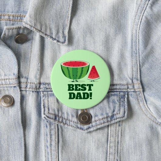 Best Vater Watermelon Frucht Cartoon Button (Beispiel)