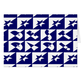 Best Vater Wild Text Pattern & Stars Blau & Weiß