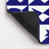 Best Vater Wild Text Pattern & Stars Blau & Weiß Mousepad (Ecke)