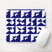 Best Vater Wild Text Pattern & Stars Blau & Weiß Mousepad (Mit Mouse)