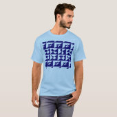 Best Vater Wild Text Pattern & Stars Blau & Weiß T-Shirt (Vorne ganz)