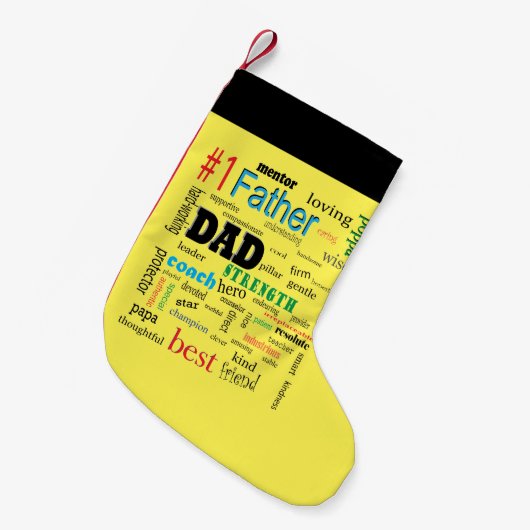 Best Vater Word Cloud Fabulous Phantastisch Kleiner Weihnachtsstrumpf (Vorderansicht (hängend))