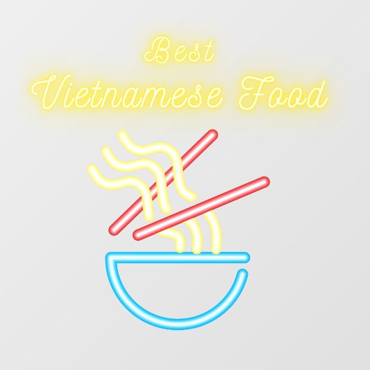 Best Vietnamse Food Pho Noodles Restaurant Fensteraufkleber (Blatt)
