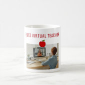 Best Virtual Teacher je Individuelle Name Foto Boo Kaffeetasse (Mittel)