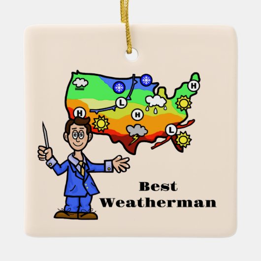 Best Weatherman Christmas Ornament (Vorderseite)