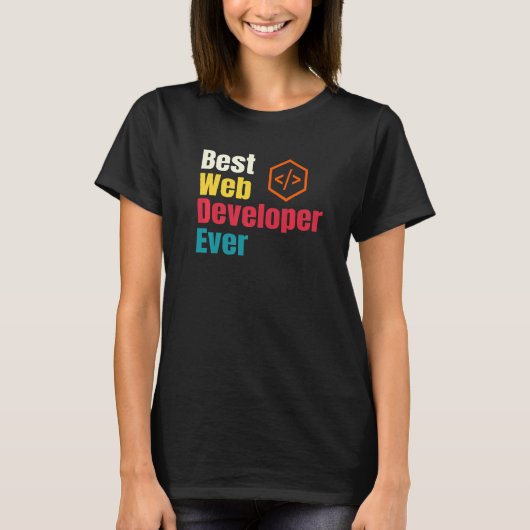 Best Web Developer Website Programmer Coder Comput T-Shirt (Vorderseite)