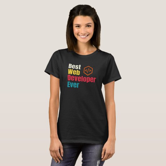 Best Web Developer Website Programmer Coder Comput T-Shirt (Vorne ganz)